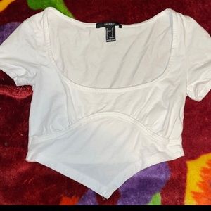 Forever 21 white cropped top